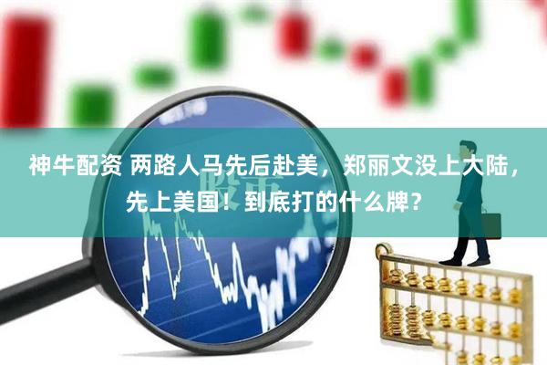 神牛配资 两路人马先后赴美，郑丽文没上大陆，先上美国！到底打的什么牌？